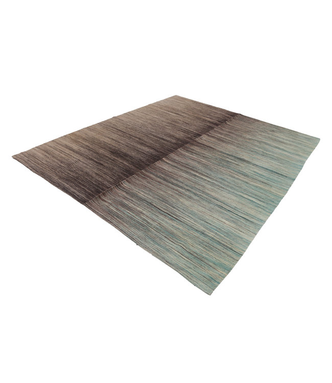 Handgewebte Modern Wolle Kelim Teppich 284x240cm