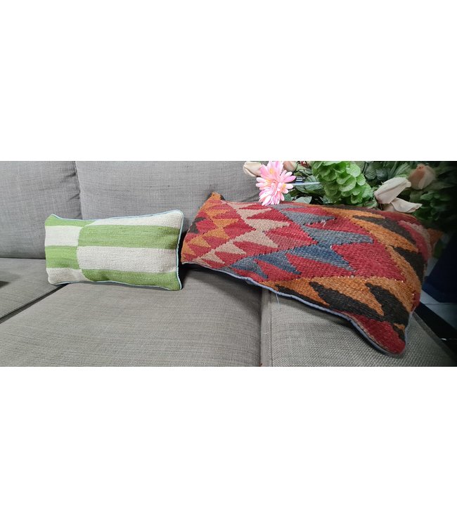 2x kilim cushions ca 50x25 cm with filling