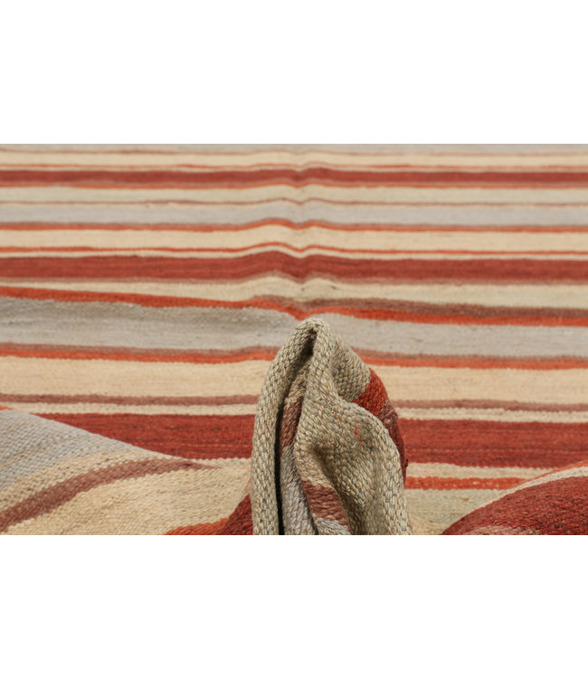 Handgewebte Modern Wolle Kelim Teppich 307x249cm