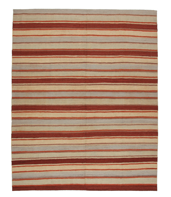 Handgewebte Modern Wolle Kelim Teppich 307x249cm