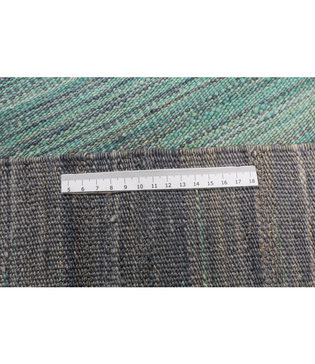 Handgewebte Modern Wolle Kelim Teppich 291x241cm