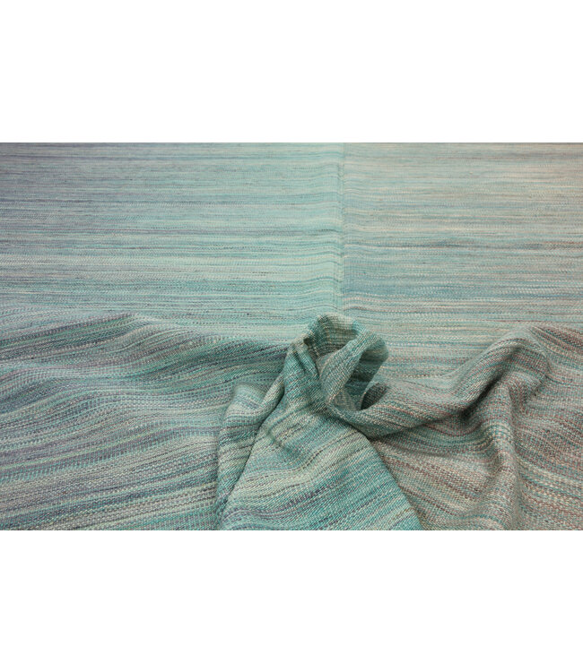 Handgewebte Modern Wolle Kelim Teppich 291x241cm