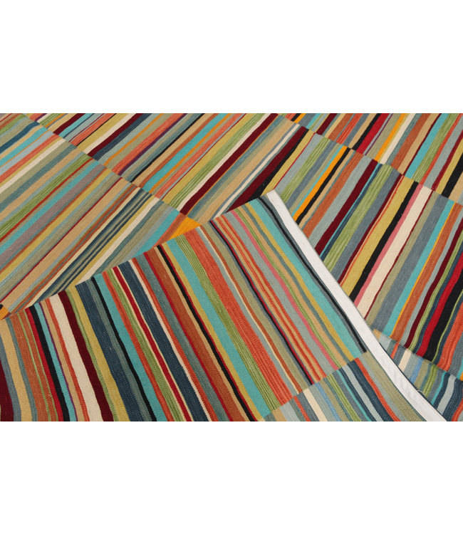 Moderne Vloerkleed Tapijt Kelim 286x265cm