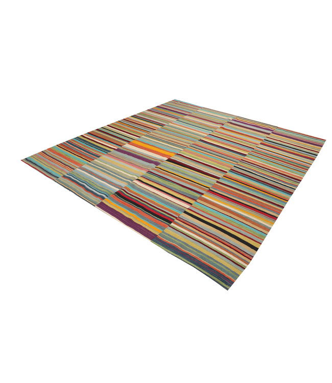 Moderne Vloerkleed Tapijt Kelim 286x265cm