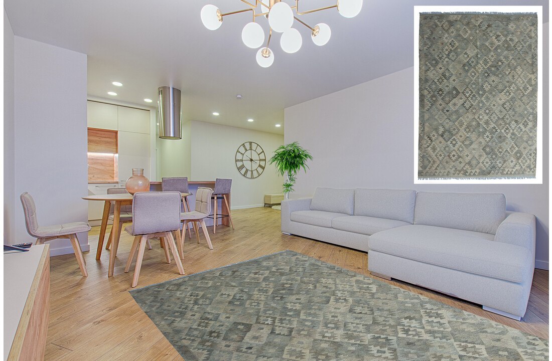 exclusive Vloerkleed Tapijt Kelim 287x205 cm Kleed Hand Geweven Kilim