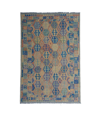 9'84x6'73 Hand Woven Afghan Wool Kilim Area Rug