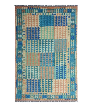 9'74x6'66 Hand Woven Afghan Wool Kilim Area Rug