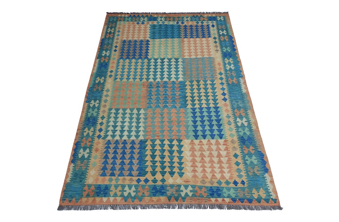 exclusive Vloerkleed Tapijt Kelim 297x203 cm Kleed Hand Geweven Kilim