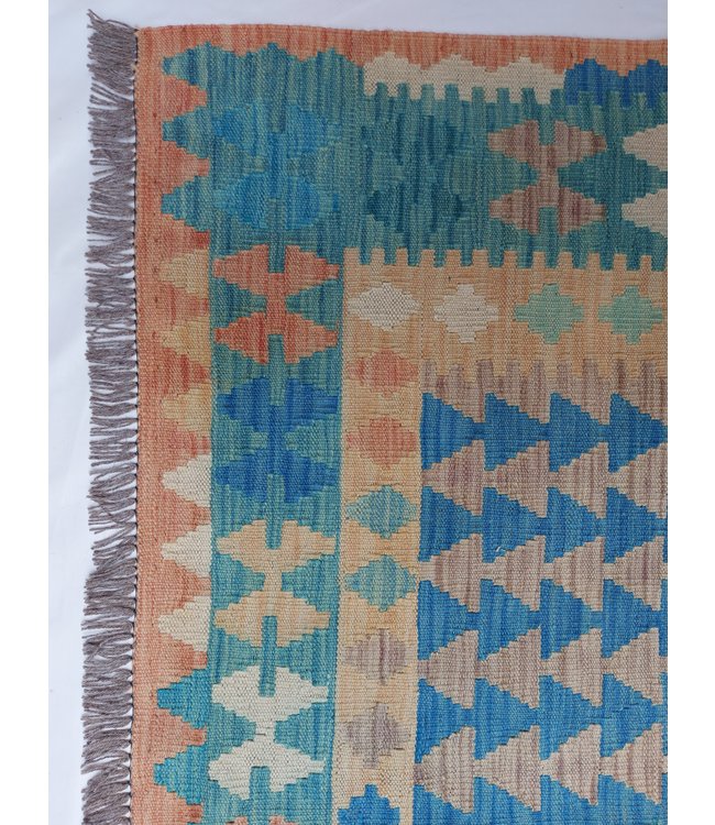 Handgewebte Orientalisch Wolle Kelim Teppich 297x203 cm