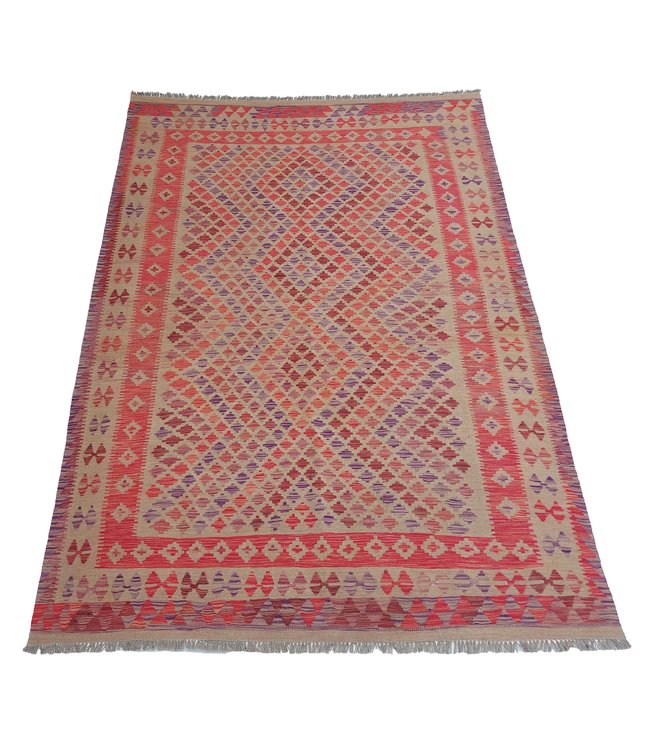 10'14x6'76 Hand Woven Afghan Wool Kilim Area Rug