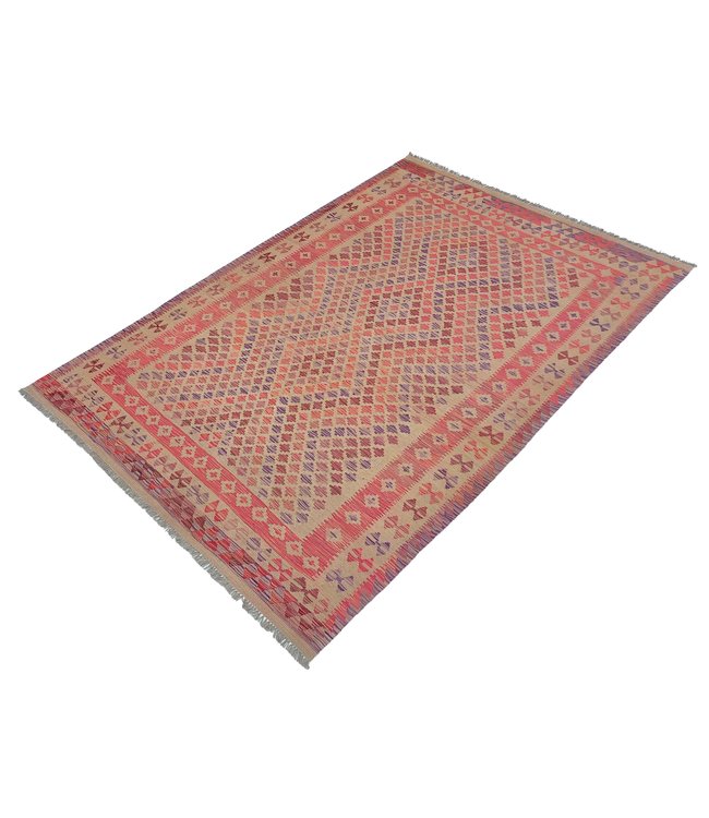 10'14x6'76 Hand Woven Afghan Wool Kilim Area Rug
