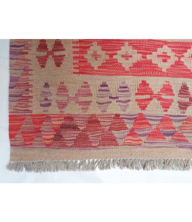 Handgemaakt Oosters Kelim Wol Vloerkleed309x206 cm