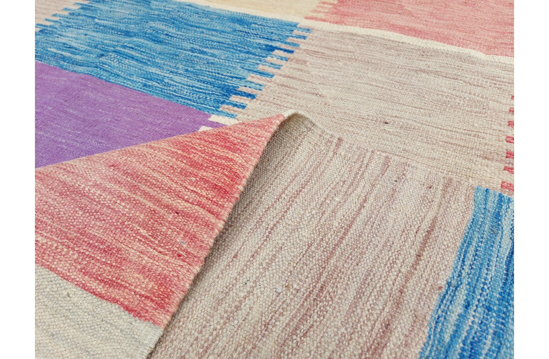 exclusive Vloerkleed Tapijt Kelim 296x197 cm Kleed Hand Geweven Kilim