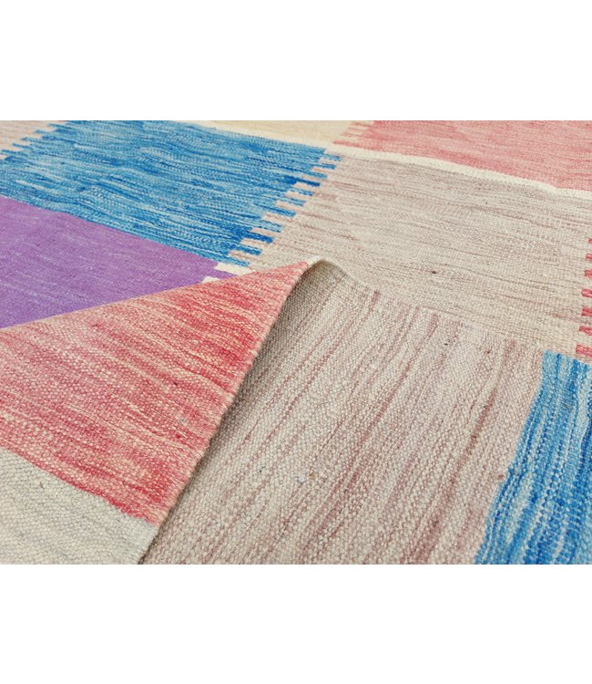 9'71x6'46 Hand Woven Modern Wool Kilim Area Rug