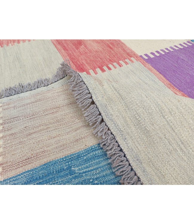 9'71x6'46 Hand Woven Modern Wool Kilim Area Rug
