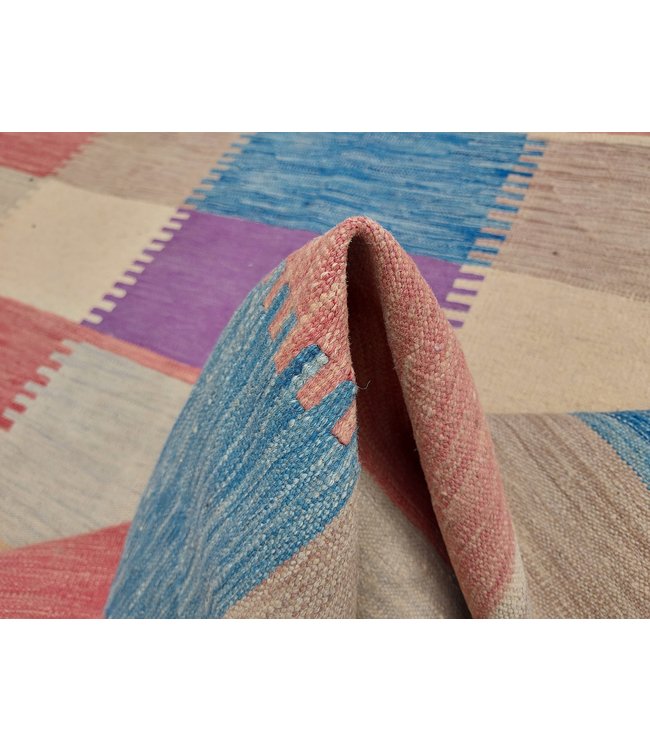 9'71x6'46 Hand Woven Modern Wool Kilim Area Rug