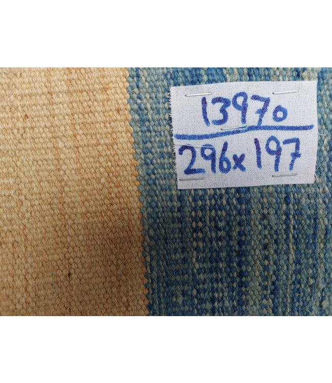 9'71x6'46 Hand Woven Modern Wool Kilim Area Rug