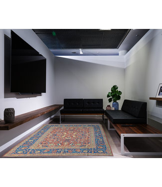 antiek Handgewebt Sumak kelim teppich 340X268 cm