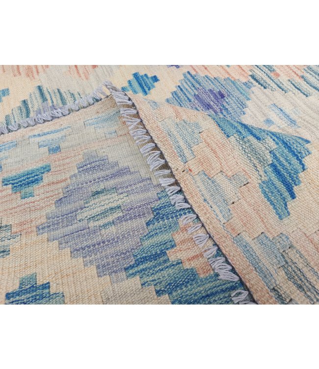 9'91x6'60 Hand Woven Afghan Wool Kilim Area Rug