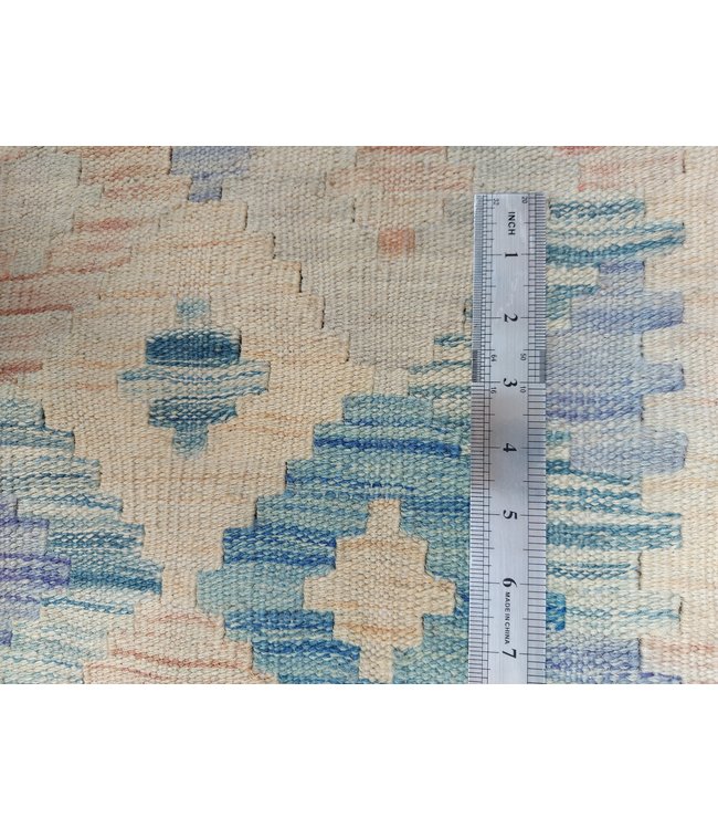 Handgewebte Orientalisch Wolle Kelim Teppich 302x201 cm