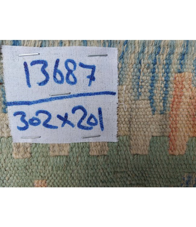 9'91x6'60 Hand Woven Afghan Wool Kilim Area Rug