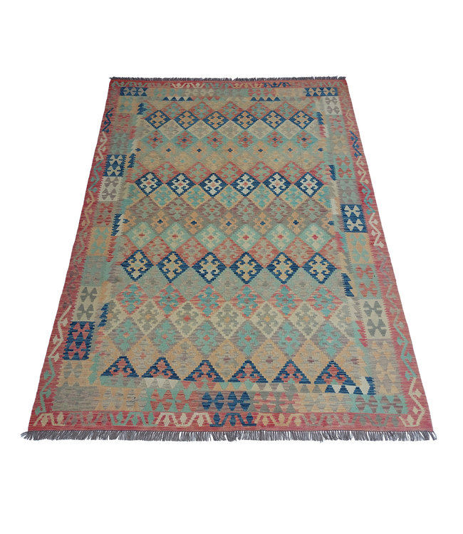 9'74x6'73 Hand Woven Afghan Wool Kilim Area Rug