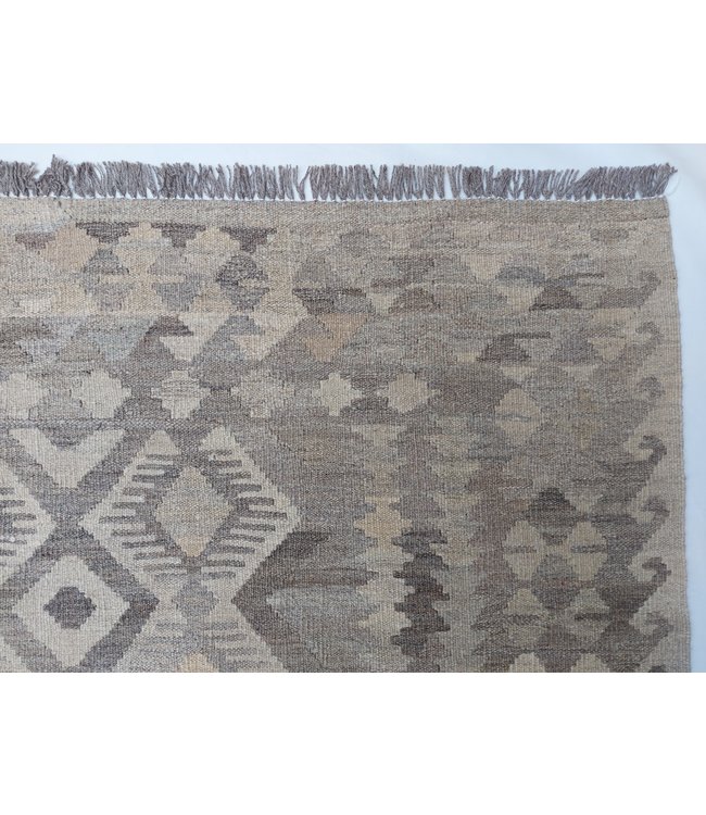 Handgemaakt Natural Kelim Wol Tapijt 294x200 cm