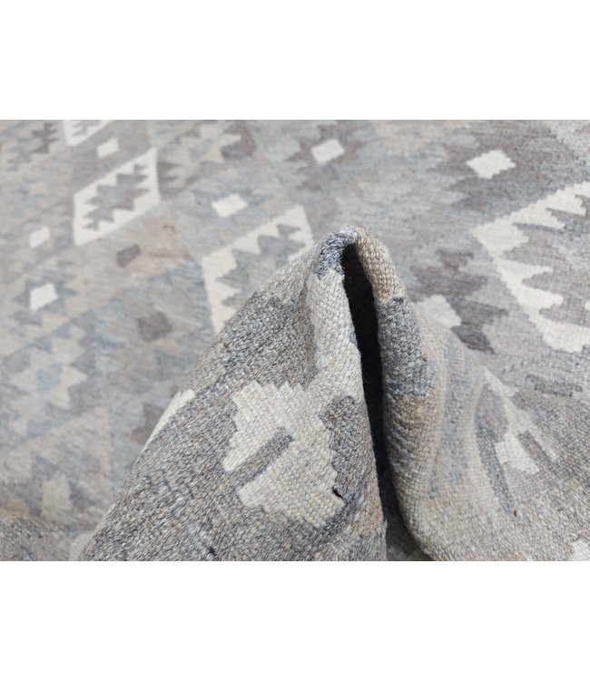 Handgemaakt Natural Kelim Wol Tapijt 286x198 cm