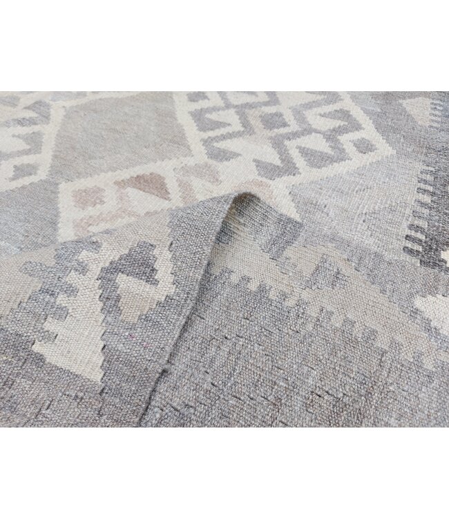 9'65x6'66 Hand Woven Brown Wool Kilim Area Rug