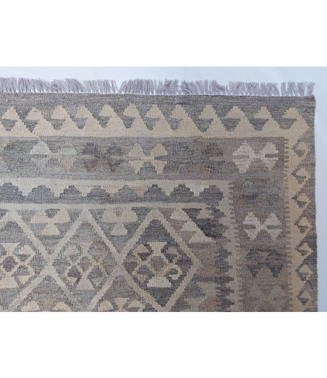 Handgemaakt Natural Kelim Wol Tapijt 294x210 cm