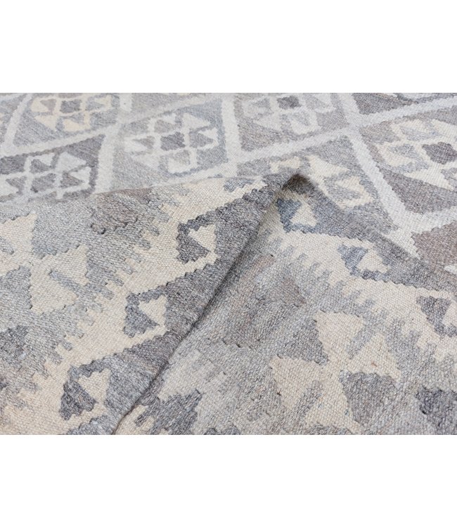 9'65x6'89 Hand Woven Brown Wool Kilim Area Rug