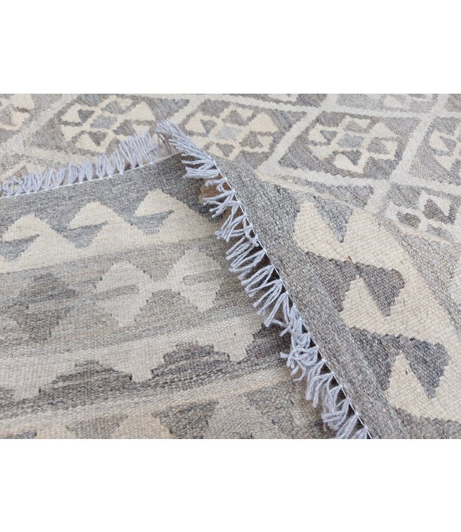 9'65x6'89 Hand Woven Brown Wool Kilim Area Rug