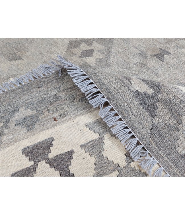 9'74x6'46 Hand Woven Brown Wool Kilim Area Rug