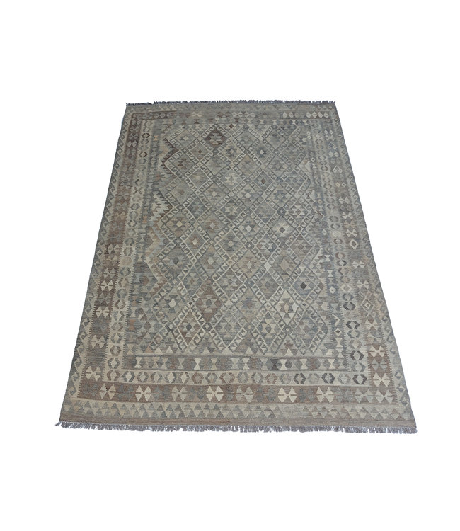 Handgemaakt Natural Kelim Wol Tapijt 282x205 cm