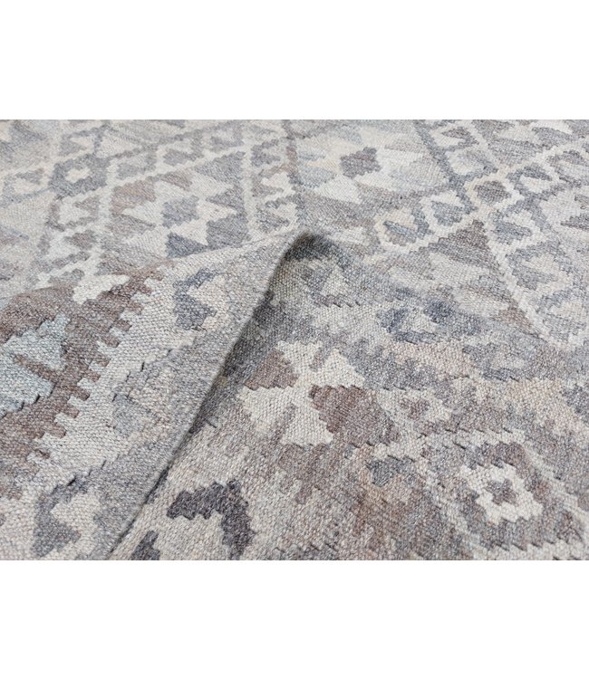 9'25x6'73 Hand Woven Brown Wool Kilim Area Rug