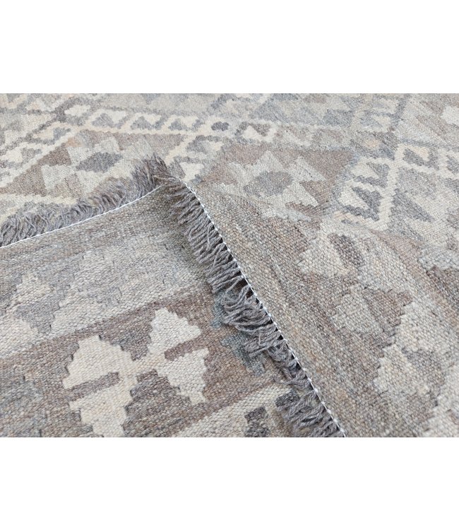 9'25x6'73 Hand Woven Brown Wool Kilim Area Rug