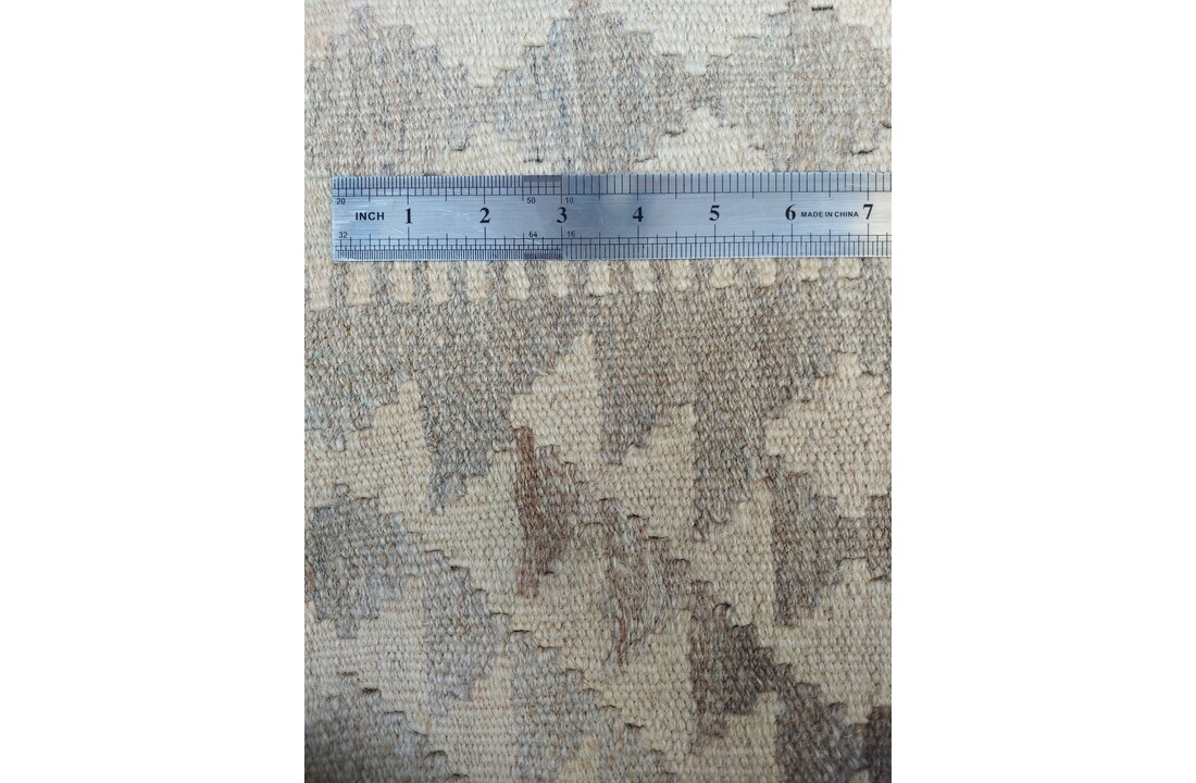 exclusive Vloerkleed Tapijt Kelim 302x203 cm Natural Kleed Hand Geweven Kilim