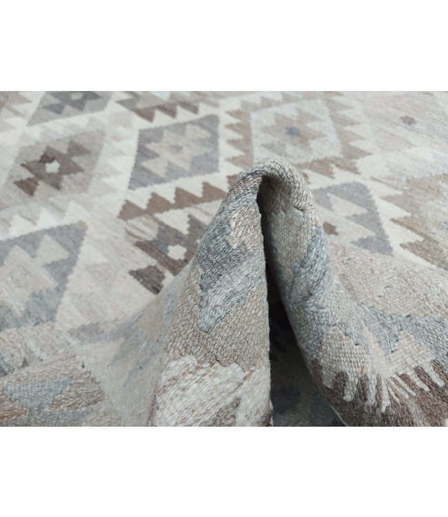 Handgemaakt Natural Kelim Wol Tapijt 303x200 cm