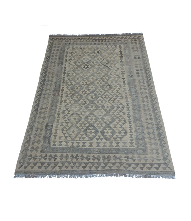 Handgemaakt Natural Kelim Wol Tapijt 300x204 cm