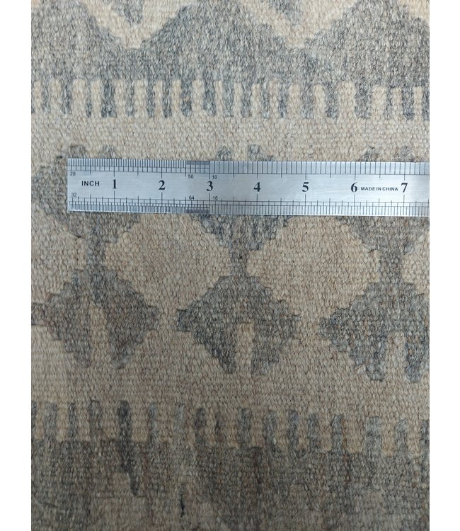 9'84x6'69 Hand Woven Brown Wool Kilim Area Rug