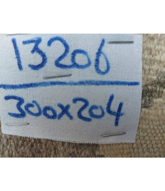 9'84x6'69 Hand Woven Brown Wool Kilim Area Rug