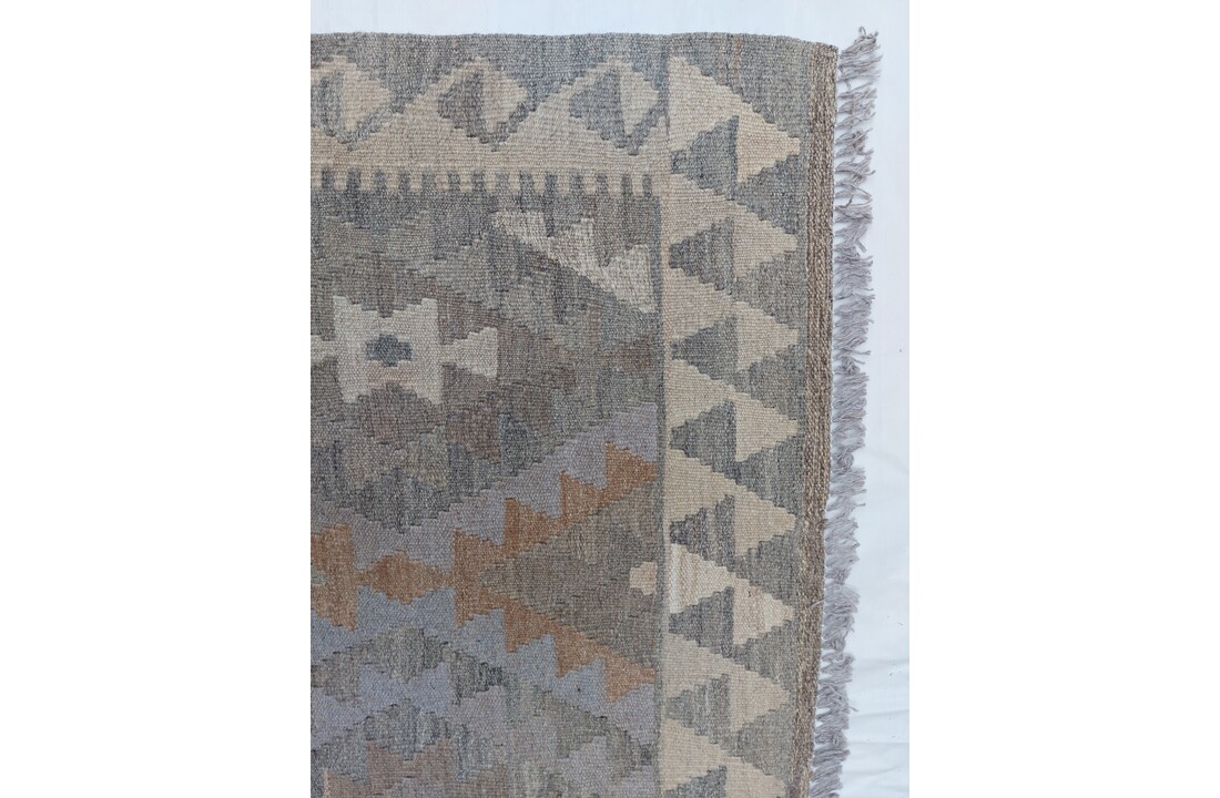 exclusive Vloerkleed Tapijt Kelim 297x196 cm Natural Kleed Hand Geweven Kilim