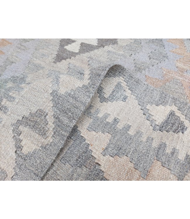 9'74x6'43 Hand Woven Brown Wool Kilim Area Rug