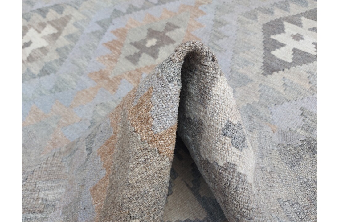 exclusive Vloerkleed Tapijt Kelim 297x196 cm Natural Kleed Hand Geweven Kilim