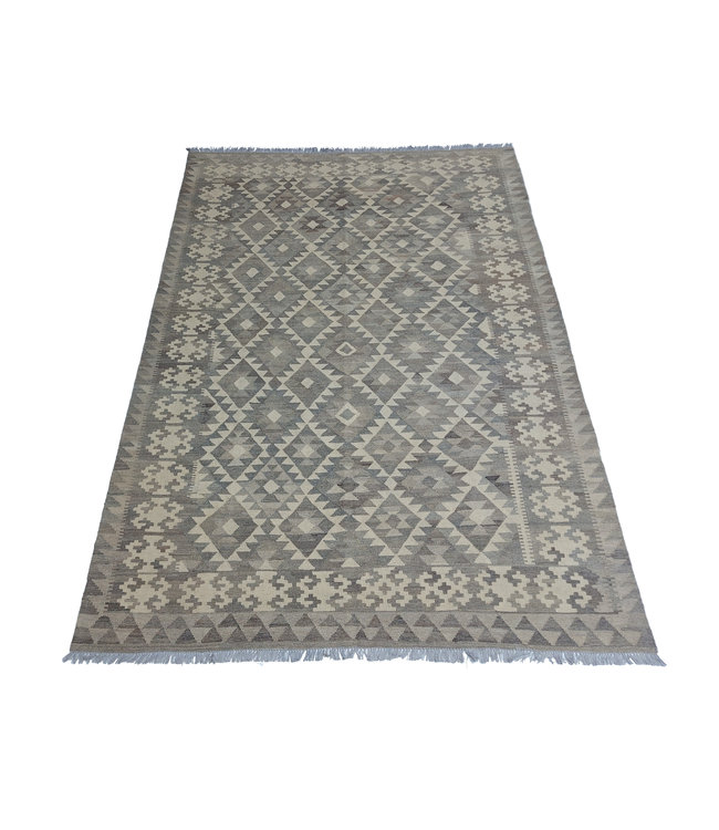 9'84x6'56 Hand Woven Brown Wool Kilim Area Rug