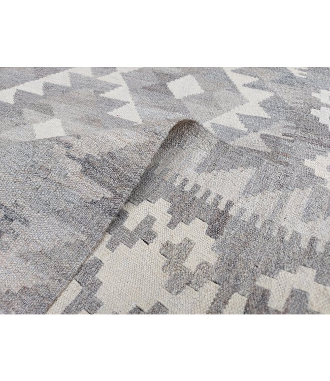 9'84x6'56 Hand Woven Brown Wool Kilim Area Rug