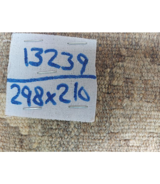 Handgemaakt Natural Kelim Wol Tapijt 298x210 cm