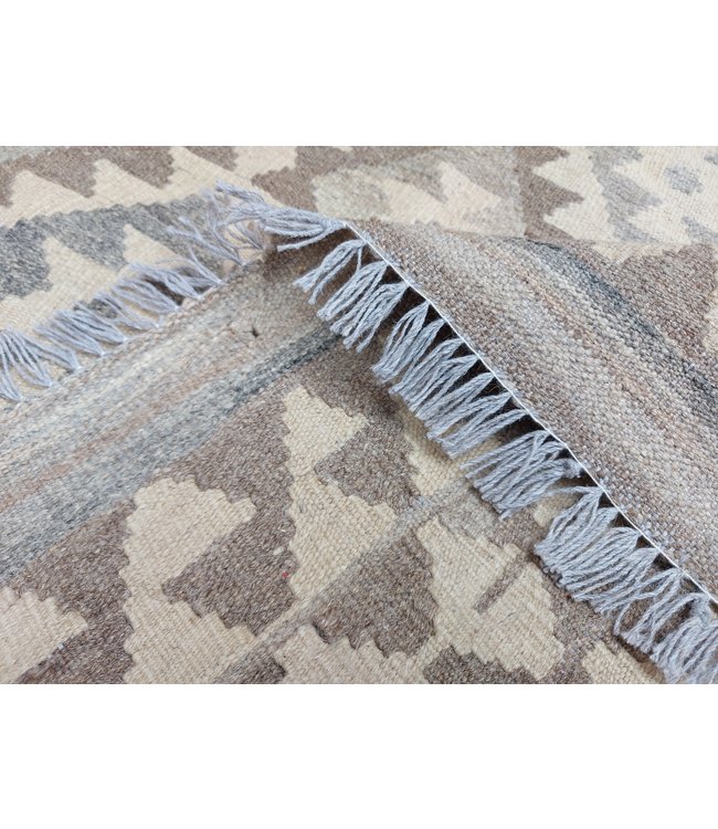 Handgemaakt Natural Kelim Wol Tapijt 298x196 cm
