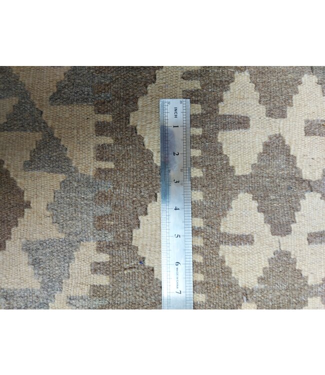 Handgemaakt Natural Kelim Wol Tapijt 298x196 cm