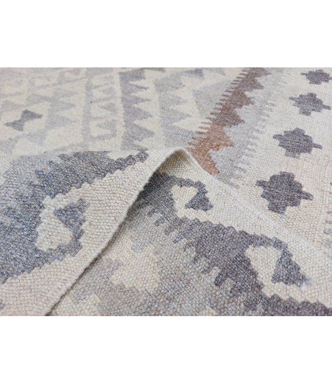 Handgemaakt Natural Kelim Wol Tapijt 297x194 cm